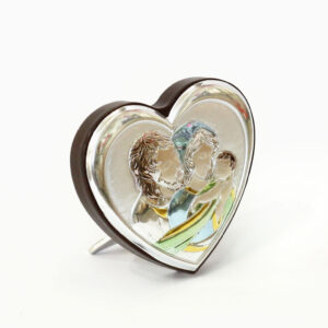 Quadretto in legno della Sacra Famiglia - Cuore