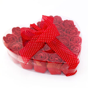 24 Rose a Sapone – Scatola a cuore