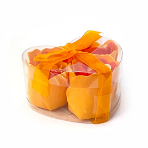 Rose a Sapone - Scatola a Cuore - Arancioni