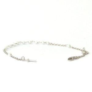 bracciale rosario bianco
