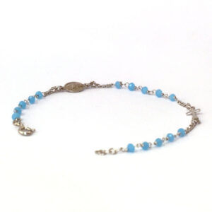 Rosario a forma di bracciale - Azzurro