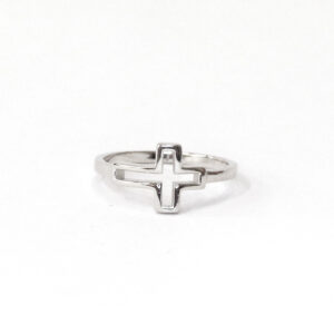 Anello con Croce Piatta