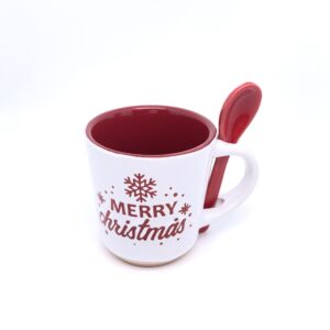 Tazzina da caffè con cucchiaino - rossa