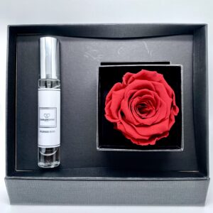 Confezione regalo - rosa stabilizzata e profumo